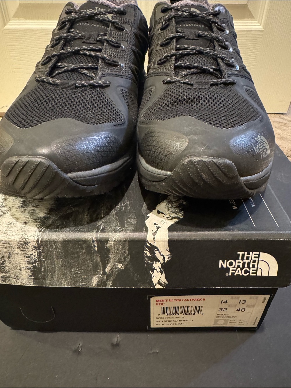 The North Face Men's Ultra Fastpack II GTX Sneakers - Black size 14